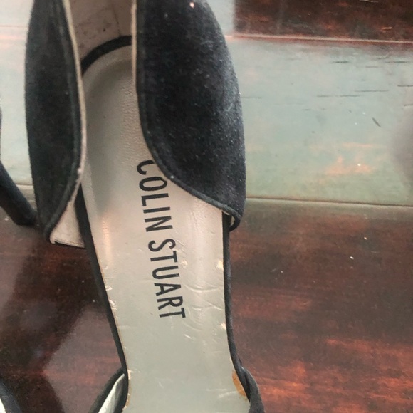 3/$25 COLIN STUART 9 velvety black heels w bling dets - Picture 5 of 9